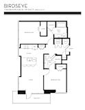 Two bedroom two bath floor plan layout at Liberty Sky Apartments, Salt Lake City, UT