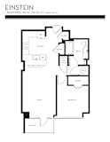 One bedroom one bath floor plan with pantry at Liberty Sky Apartments, Salt Lake City, UT 84111