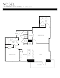 Two bedroom floor plan with dual pantries and entry closet at Liberty Sky Apartments, Salt Lake City, UT