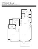 One bedroom floor plan with dual closets at Liberty Sky Apartments, Salt Lake City
