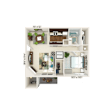 1 BED 1 BATH at Eastchester Ridge Apartments, High Point, 27262
