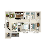 2 bed 2 bath at Eastchester Ridge Apartments, High Point, North Carolina