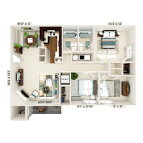 3 bed 2 bath at Eastchester Ridge Apartments, High Point