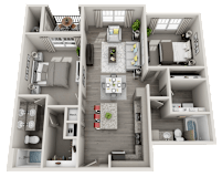 2 bed 2 bath at Foxwood Apartments, North Carolina
