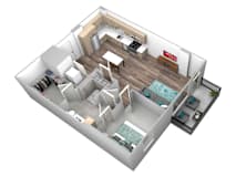 B00-3-1 Floor Plan at Makers Rise, Herndon, VA 20171