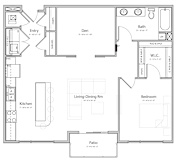 Melody (B5.1) one bedroom one bathroom at Haven at Uptown