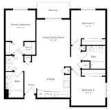 3-bed Aspen floorplan at Northridge Heights Apartments in Lincoln, NE