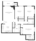 3-bed Banyan floorplan at Northridge Heights Apartments in Lincoln, NE