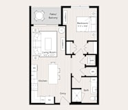 A14 Floor Plan at Huxley Scottsdale, Scottsdale, AZ