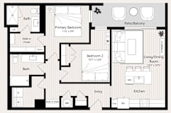 B2 Floor Plan at Huxley Scottsdale, Scottsdale, AZ