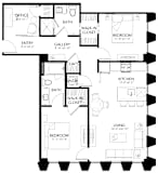 2 bed 2 bath C at Sky On Main Apartments, Missouri, 64105