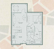 A1 Floor Plan at Mosaic at Levis Commons, Ohio