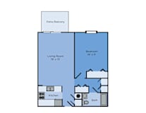 a floor plan of a two bedroom apartment
