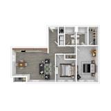Willard Floor Plan at Gathyr Apartments, Indianapolis, Indiana