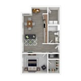 Market Floor Plan at Gathyr Apartments, Indianapolis