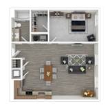 Robson Floor Plan at Gathyr Apartments, Indianapolis, Indiana