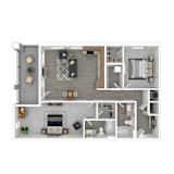 Sturm Floor Plan at Gathyr Apartments, Indiana, 46202