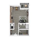 Bates Studio Floor Plan at Gathyr Apartments, Indiana