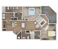 2Bedroom 2Bath Floor Plan at Altitude at Blue Ash, Blue Ash, OH