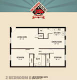 Floor Plan 2BR-B at Monon Living, Indiana, 46220