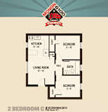 Floor Plan 2BR-C at Monon Living, Indianapolis, IN, 46220