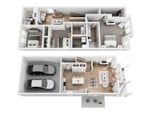 D2 Floor Plan at Mural Brownsburg, Indiana, 46112