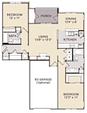 2 bed  2 bath Nob Hill Floor Plan at Providence at Old Meridian, Indiana