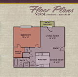VERDE Floor Plan at Gramercy Apartments, Carmel, 46032