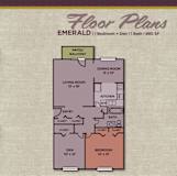 Emerald Floor plan at Gramercy Apartments, Carmel