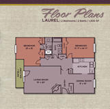 Laurel Floor Plan at Gramercy Apartments, Indiana, 46032