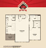 1 Bedrooms Floor Plan at Monon Living, Indianapolis, 46220