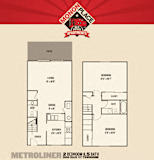 2 Bedroom Townhomes Floor Plan at Monon Living, Indiana