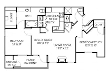 B1 Floor Plan at Steeplechase at Shiloh Crossing, Avon, IN, 46123