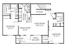 B2 Floor Plan at Steeplechase at Shiloh Crossing, Avon, IN