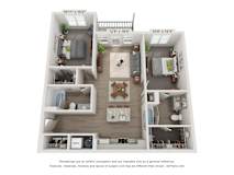 a 1 bedroom floor plan  woodland commons apartments