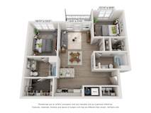 a 1 bedroom floorplan is shown in this image