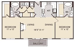 2 bed 2 bathroom Society Hill Floor Plan at Providence at Old Meridian, Carmel, 46032