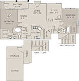 a floor plan of a house at Center Point Apartments, Indianapolis, 46214
