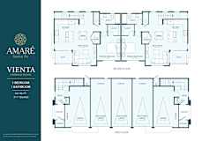 A floor plan of the Amare San Fe Vienta Carriage House showing the layout of the first and second floors.