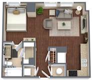 Commuter 5 Floor Plan at Metro67, Memphis, Tennessee