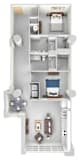 B4 Floor Plan at Parcels at Concourse, Tennessee, 38104