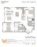 Layout S 2 Bed 2 Bath Floor Plan at The Monarch, New Jersey