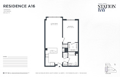 A16 Floor Plan at Station Bay, New Jersey, 08879