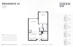 A1 Floor Plan at Station Bay, New Jersey, 08879