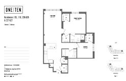 2 bedroom 2 bathroom B at One Ten Apartments, New Jersey, 07310