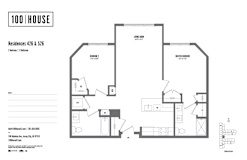 2 bed 2 bath floor plan C at 100 House Apartments, New Jersey, 07310
