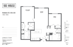 2 bed 2 bath floor plan K at 100 House Apartments, Jersey City , NJ, 07310