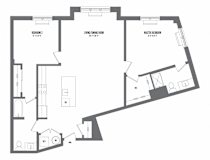 2 bed 2 bath floor plan Z1 at The Enclave, New Jersey