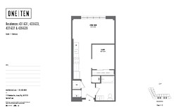Studio 1 bathroom floor plan Lat One Ten Apartments, New Jersey