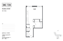 Studio 1 bathroom floor plan image C at One Ten Apartments, Jersey City , NJ, 07310